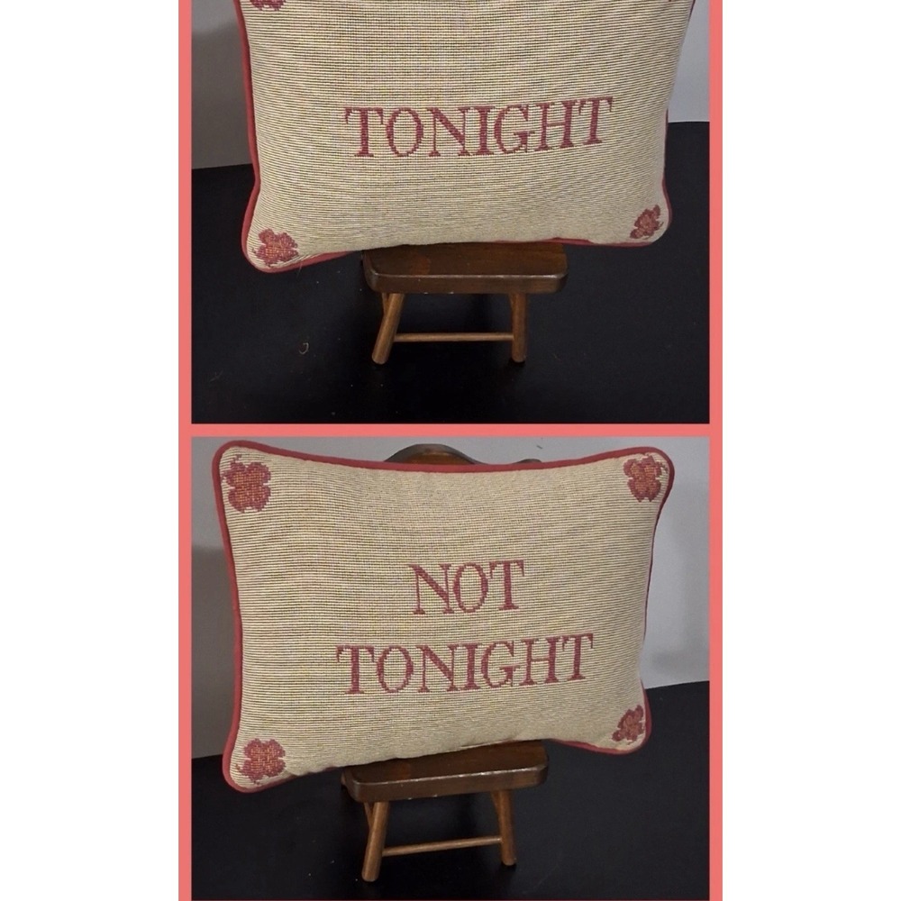 Decorative Beige and Red Pillow